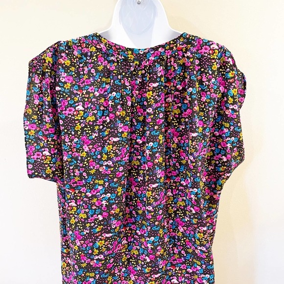 Rebecca Taylor Floral Button Shirt Dress Size 4 - Picture 8 of 12